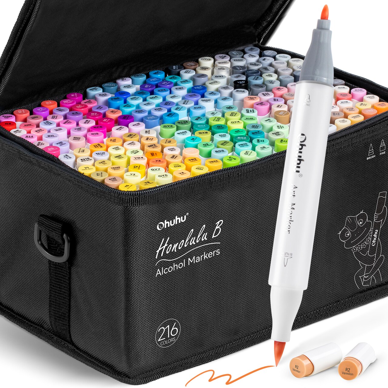 Ohuhu 216-Color Alcohol Markers - Honolulu/ Honolulu B Series